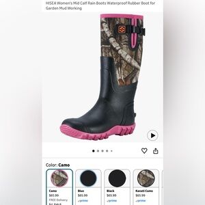 Women's Camo Mid Calf Rain Boots